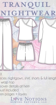 Love Notions - Ladies Tranquil Nightwear - Size XS-5X