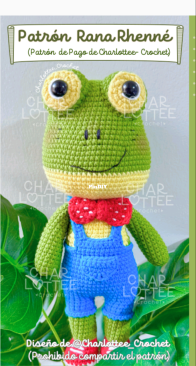 Charlottee Crochet - Susan Estefani Veliz Melchor - Rhenne the Frog - Rana Rhenne - Spanish