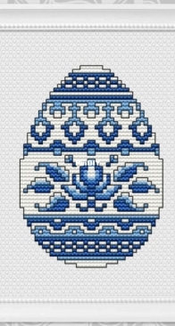 Oxana Cross Stitch - Painted Easter Gzel Ornament - Free