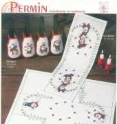 Permin 27-4625 - Tablecloth Christmas Circus Elves
