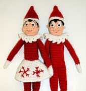 Mary Smith- Holiday Shelf Elf Crochet Doll- Free
