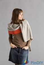 Classic Elite Yarns-Luxurious Wrap with a Pop of Color by Tonia Barry-Free