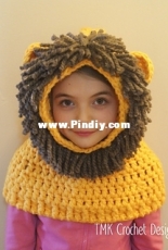 TMK Crochet - Jennifer Lynas - Hooded Lion Cowl