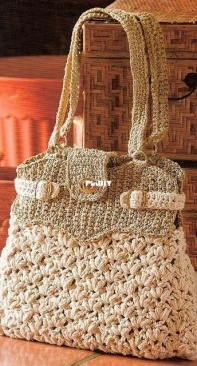 Annies e Patterns Central EC00195 - Kimberly Kotary - Puff Stitch Crowns Bag