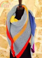 Rainbow Dash Shawl by Benjamin Matthews /Lucky Ewe Yarn-Free