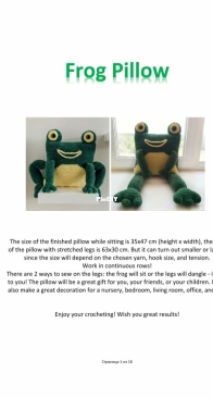 Pattern Toys Pillows - toys by hvatik - frog pillow