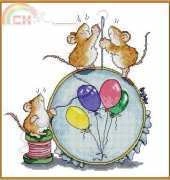 Stitching Mice by Margaret Sherry from Cross Stitch Crazy 200 XSD
