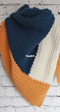 Ned and Mimi - Sarah Ruane - Color-Block the Cold Triangle Scarf