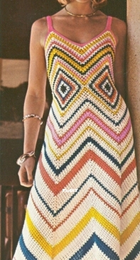 Vintage Beso - Maxi Cheveron Dress