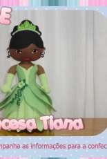 Mamae Corujinha - Princess Tiana - Soft Doll - Portuguese