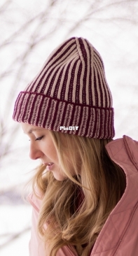 Brioche Ribbed Hat by Kaitlin Barthold-Free