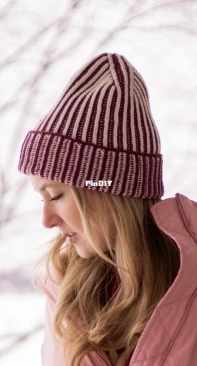 Brioche Ribbed Hat by Kaitlin Barthold - Free version