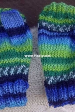 Stripy Knitcol Mitts by Beaker Button -Free