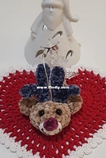 Annabella Crochet - Kneadmoore Reindeer crochet Bauble - Free