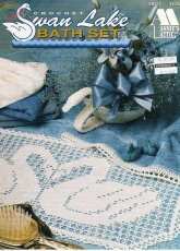 Annie s Attic - Frances Hughes and Elizabeth White -  8B078 Swan Lake Bath Set