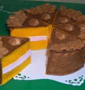 Felt chocolate cake