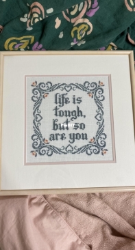StitchSprout - Life is Tough, But So Are You by Elizabeth Noonan
