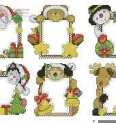 Janlynn 140-191 - Christmas Photo Frame Ornaments by Joan Elliott XSD