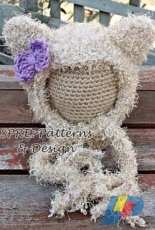 SPRE Patterns and Designs - Sarah Boham - Soft Kitty Bonnet