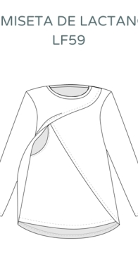 Lulú Ferris - LF59 Nursing T-Shirt - Camiseta lactancia - Sizes 36-50 - Spanish