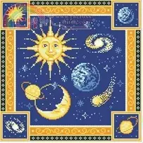 Riolis 395 Sun and Moon Pillow