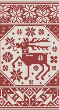 Modern Folk Embroidery - The Yule Stag  XSD+PCS