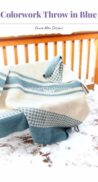 Canoe Mtn Designs - Audrey Friesen - Colorwork Throw in Blue