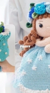 Krosha Patterns - Kro Sha - Magic Bouquet Doll - Muñeca Reversible - Ramo Azul - Portuguese - Free