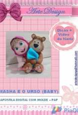 Arte Design - Sheilinha Rodrigues - Masha and the Bear (baby) - Felt - Portuguese