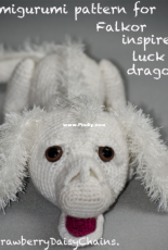 Strawberry Daisy Chain - Heather Irvine - Falkor inspired luck dragon