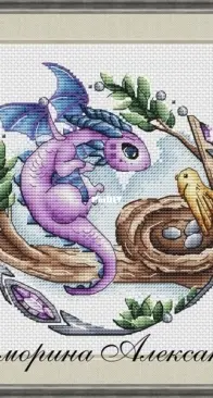 SA-stitch - Dragon With The Bird by Alexandra Zamorina