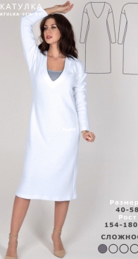 Shkatulka Sew.ru - V-neck Dress Veronica710 - Height 161-167 - Size 40-58 - Russian.