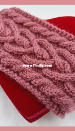 Heart Cable Headband by JaJa Yarn  - English and Norwegian - Free