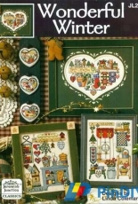 Hearts from Jeremiah Junction 249  and from Cross Country Stitching 1998.12 - Wonderful Winter PCS