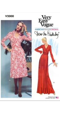 Simplicity Very Easy Vogue - V2000 - DVF Wrap Dress - Sizes 6-24 - English, French