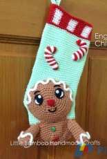 Little Bamboo Handmade Crafts  - Gingerbread Man Christmas Stocking