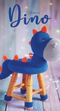 Bubalu Croche - Luana Telles - Dino Stool - Banco  Dino - Portuguese