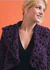 Lion Brand Yarn - 60258AD Homespun Olivias Shrug - Free