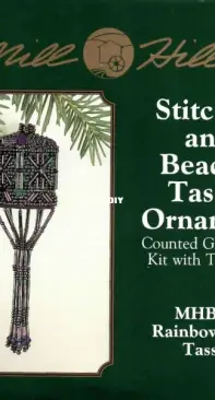 Mill Hill MHBT4 - Stitched & Beaded Tassel Ornament - Rainbow Teal Tassel