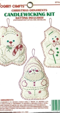 Vogart Crafts - 2962C - Candlewicking Kit - Christmas Ornaments