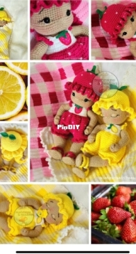 Mushrooms and Meadows - Megan Stoaks - Bundle Babies Summer Fruits Romper Set - Les Bébés emaillotés Ensemble Barboteuse Fruits d'été - Conjunto de Ropa de Frutas de Verano para los Bebés Envueltos - French and Spanish