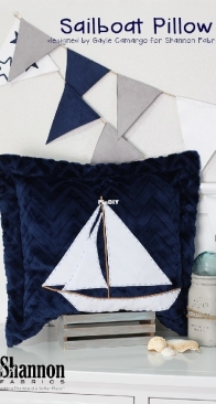 Shannon Fabrics - Gayle Camargo - Sailboat Pillow - Free