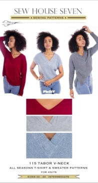 Sew House Seven - No 115 - Tabor V-Neck - Sizes 00-20