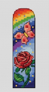 Rosebud bookmark by Lyudmila Poberezhnaya