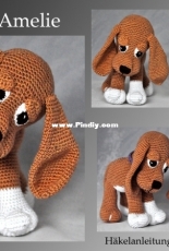 Haekelgetier - Motley Crochet Crew - Sandra Hawlik - Dog Amelie - Hund Amelie - German
