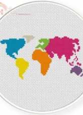 Daily Cross Stitch - World Map