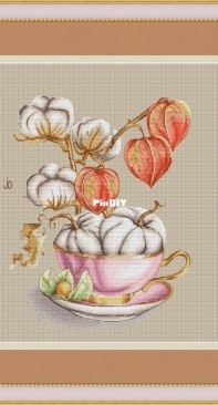 Cup with Physalis by Jeanne Dick
