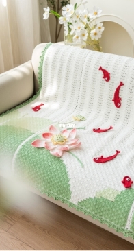 New Mommy Handmade DIY - Su Su Jie Jia - Susans Family - Lotus Prosperity Pillow-Case Blanket - Free