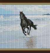 Classic Cross Stitch New867 Black horse