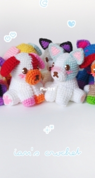 Ians Crochet -  Ian Anselmi - 8-in-1 Colorful Puppies